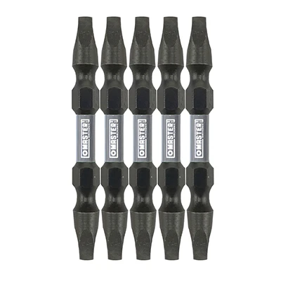 SQ2 Square Double End Impact Screwdriver Bit, 5-Pk.