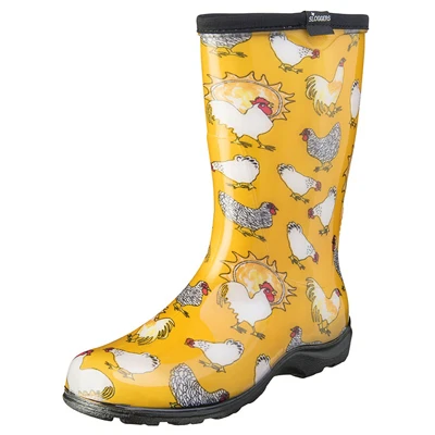 Rain & Garden Boots, Chicken Daffodil Yellow, Women's Size 9