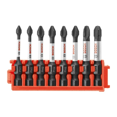 8-Pc. Impact Tough Power Bit Set, Phillips, 2 In.