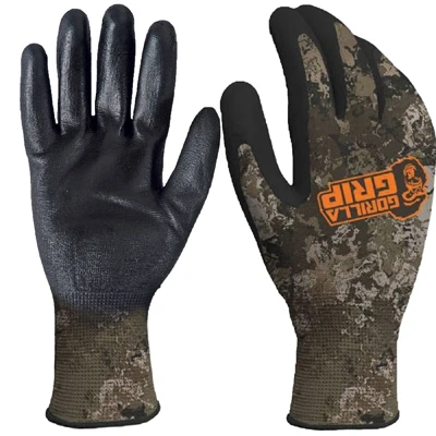 Men's Extra Large Work Gloves with Polymer Coating and Wildland Pattern