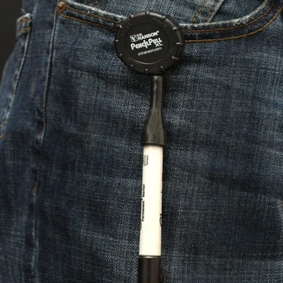 Retractable Pencil Pull Holder with Black Finish and 3.5 Foot Nylon String
