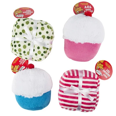 Dog Toy, Plush Squeaker, Assorted