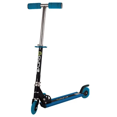 Light-up Folding Scooter, Blue - 120 Mm Front Wheels, Quick Stop Brake, Ages 6+