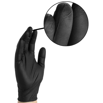 Nitrile Industrial Work Gloves, Powder-Free, Black, Small, 100-Ct.