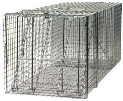 Live Animal Cage Trap, Spring Loaded, 42 x 15 x 15 In.