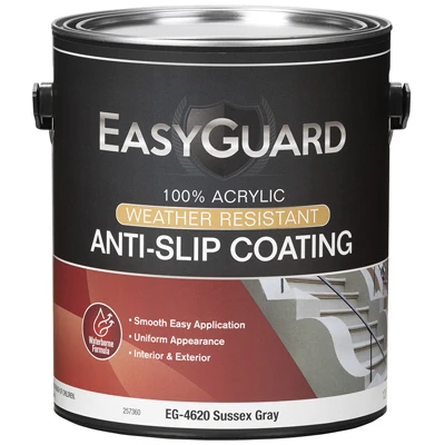 Anti-Slip Floor Coating, Sussex Gray Flat Acrylic, 1 Gallon