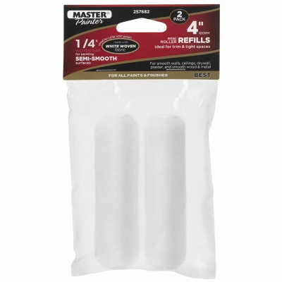 Woven Mini Paint Roller Covers, 4 X 1/4 In., 2 Pk, Model 60196tv