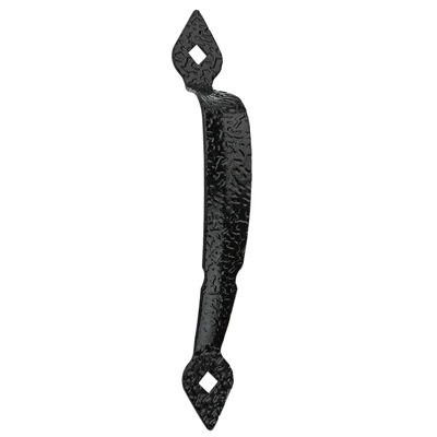 Cabinet Pull, Black Decorative Spear, 10 In.