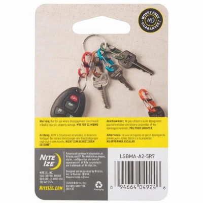 S-Biner MicroLock Aluminum, 5-Pk., Assorted Colors