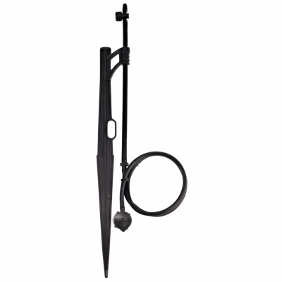 Adjustable Flow Jet Assembly, Quarter-Circle Pattern, Fan Spray, 1/4 in. Clamp N Pierce Inlet, Riser, 13 in. Stake