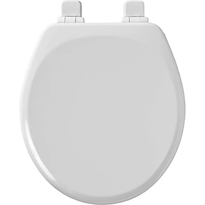 Toilet Seat, Round, Slow-Closing, White