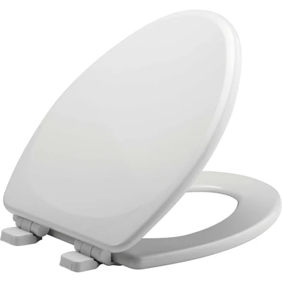 Toilet Seat, Elongated, Slow-Closing, White