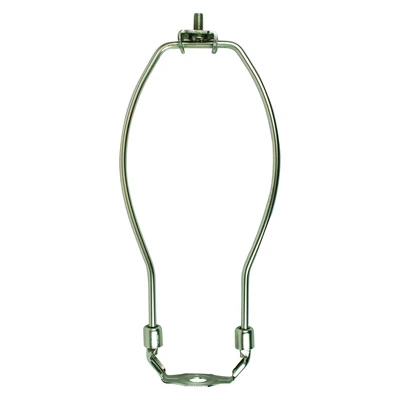 Lamp Harp, Brushed Pewter, 8-In.