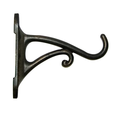 4-Inch Hanging Plant Bracket in Brushed Bronze Aluminum