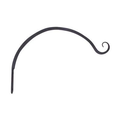 Black Curved Hanging Plant Hook, 7 Inches Long