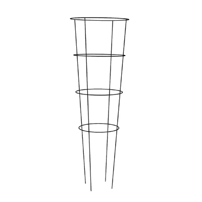 Tomato Cage, Heavy-Duty, Black Steel, 16 x 54 In.