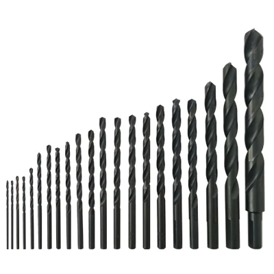 21-Piece Black Oxide Drill Bit Set for Metal Wood and Plastic Drilling