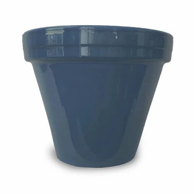 Ceramic Planter Saucer, Slate Blue, 8.5 Inch - Durable And Stylish