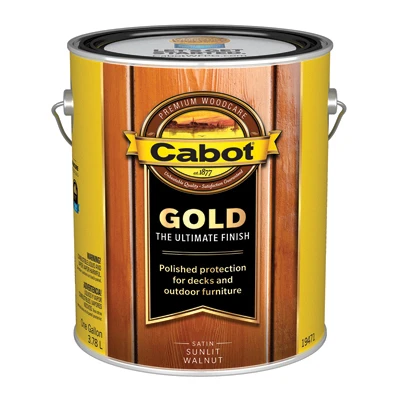 Gold Ultimate Exterior Wood Finish, Sunlit Walnut, Low VOC, 1-Gallon