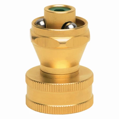 Power Hose Nozzle, Industrial Grade Brass, Adjustable, 3/4 In.