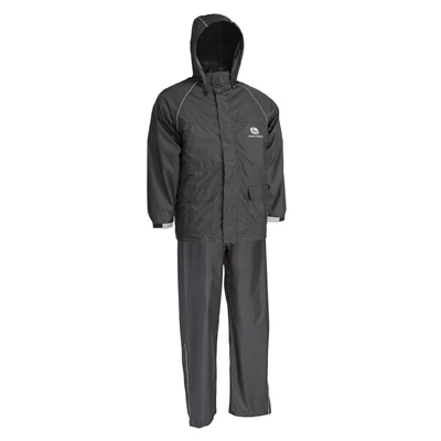 John Deere 2-Pc. Rain Suit, Black Polyester, XL