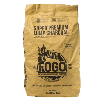 Super Premium Hardwood Lump Charcoal, 17.6 Lbs.