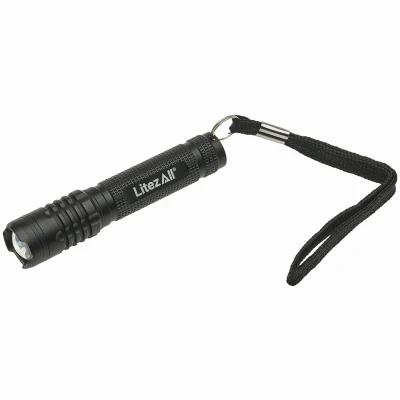 Mini Tactical Flashlight, Flood & Focus Beam, 120 Lumen