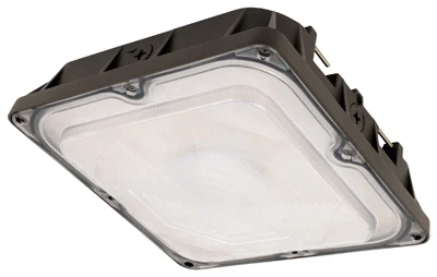 LED Canopy Light Fixture, Commercial-Grade Aluminum Housing, 4700 Lumens, 45-Watt, 10 In.