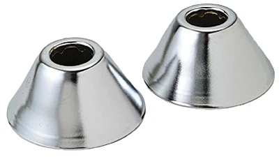 Pipe Fitting, Bell Escutcheon Pipe Flange, Chrome Plated, 1/2-In. x .844 ID, 2-Pk.