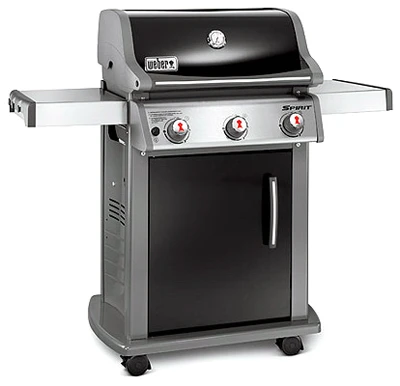 Spirit E-310 LP Gas Grill, Porcelain Enamel, 32,000 BTU, Black