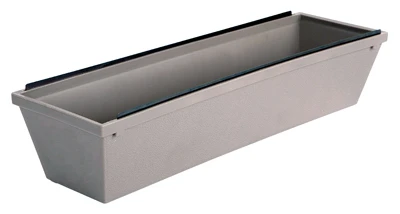 12 Inch Red Plastic Drywall Mud Pan With Metal Scraping Bar