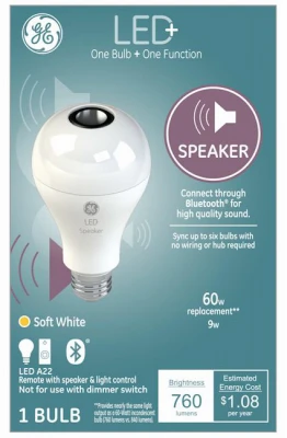 LED+ Speaker Bulb, A21, 760 Lumens, 9-Watt