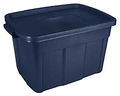 Roughneck Storage Tote, Dark Indigo Metallic, 25-Gallons