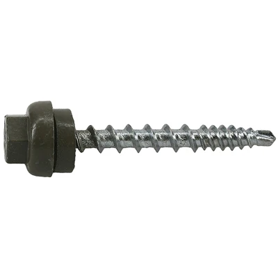 Powerpro Zxl Premium Self Drilling Roofing Screws, #10 X 1.5 In., Antique Brown, 1 Lb.