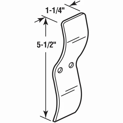 Side Mount Wood Window Sash Spring, Chrome Plated Steel, 2-Pk.