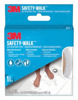 Safety-Walk Slip Resistant Tape, Clear, 1 In. x 15 Ft.