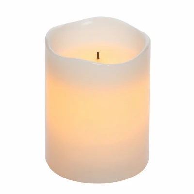 Flameless Candle, Cream, 3 x 4 In. Pillar