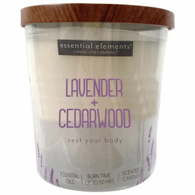 Essential Elements Jar Candle, Lavender & Cedarwood, 9-oz.