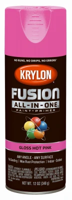 Fusion All-In-One Spray Paint + Primer, Gloss Hot Pink, 12-oz.
