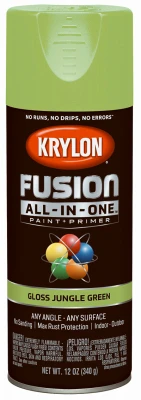 Fusion All-In-One Spray Paint + Primer, Gloss Jungle Green, 12-oz.