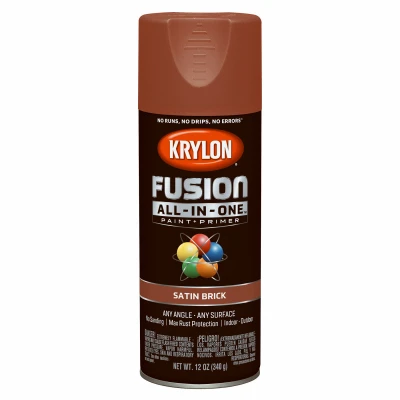 Fusion All-In-One Spray Paint + Primer, Satin Brick, 12-oz.