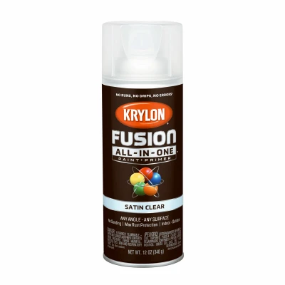 Fusion All-In-One Spray Paint + Primer, Satin Clear, 12-oz.