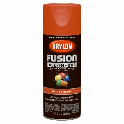 Fusion All-In-One Spray Paint + Primer, Matte Fire Red, 12-oz.