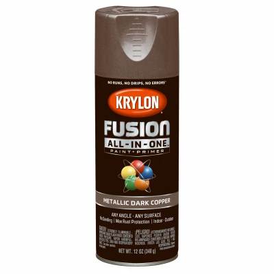 Fusion All-In-One Spray Paint + Primer, Metallic Dark Copper, 12-oz.