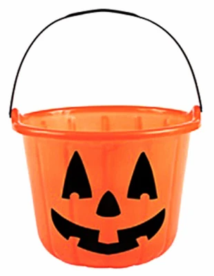 Trick Or Treat Halloween Pumpkin Bucket, 9 x 7 In.