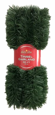 Artificial Pine Green Christmas Garland, 30 Feet Long, Durable Holiday Decoration