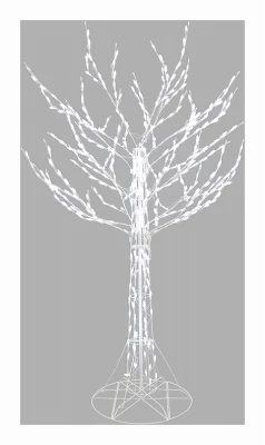 8-foot Twinkling Led Branch Tree With 420 Pure White C5 Lights And Stakes