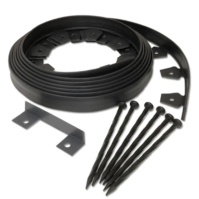 EasyFlex No Dig Edging Kit, Recycled Plastic, 20 Foot Length