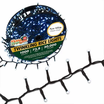 LED Cluster Rice 1000-Light Set Pure White Indoor Outdoor Decorative Lighting
