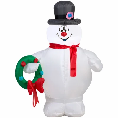 Inflatable Frosty the Snowman LED Christmas Decoration with Built-In Lights